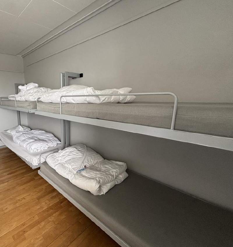 Danhostel 的房間,上下鋪。