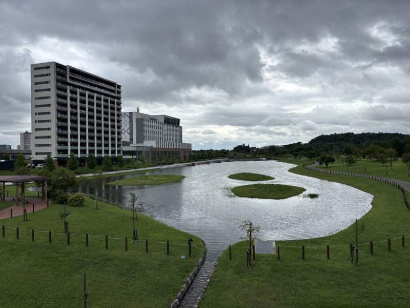 9:58,出發後經過的公園。