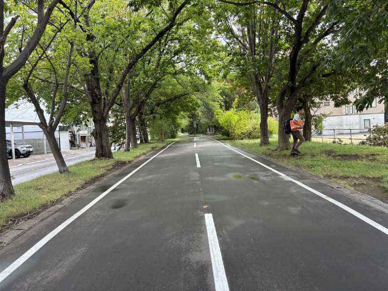 10:08,往北廣島的自行車道。